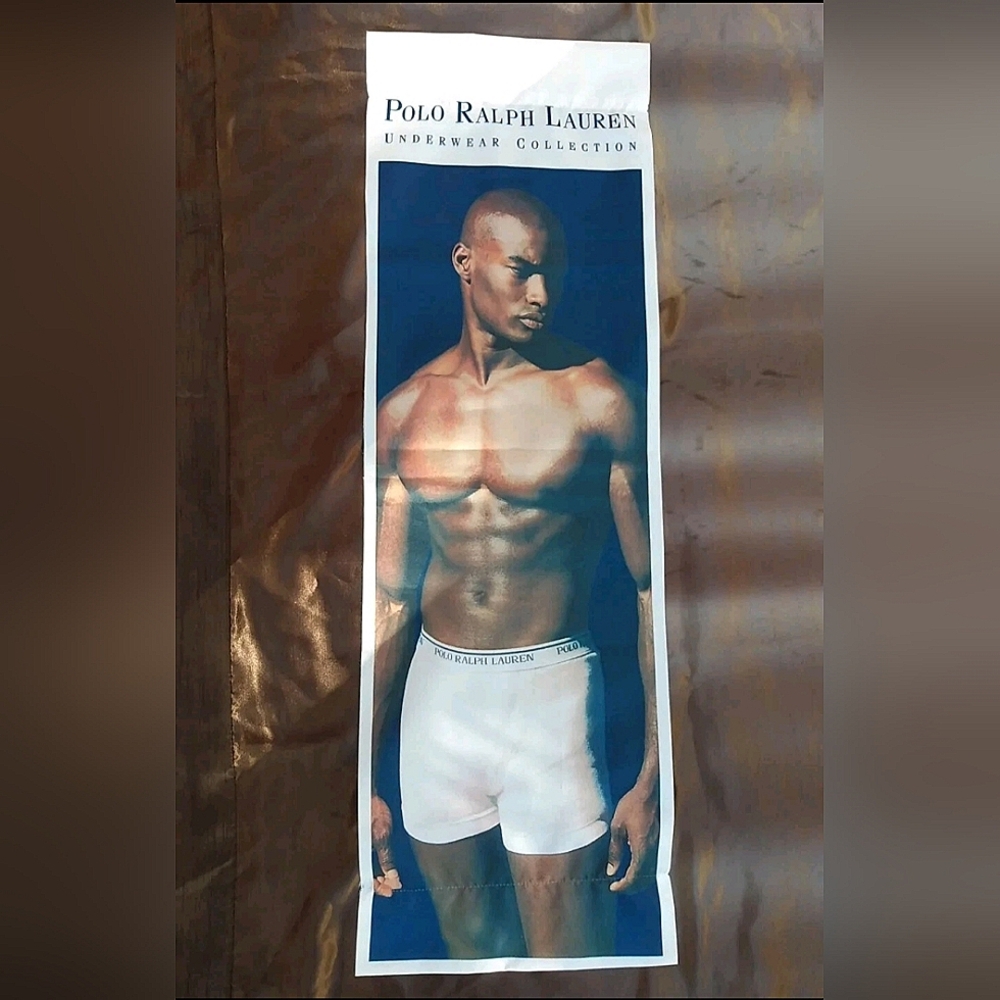 Vintage 90s POLO RALPH LAUREN UNDERWEAR Tyson Beckford banner store display male
